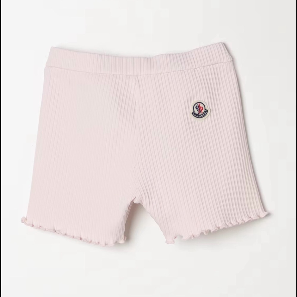 Moncler bay Light Pink Ribbed Shorts